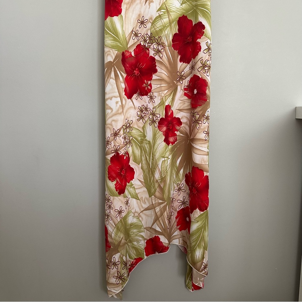 Vintage Sirens Floral Slip Dress with Pink and Green Accents - Picture 5 of 10